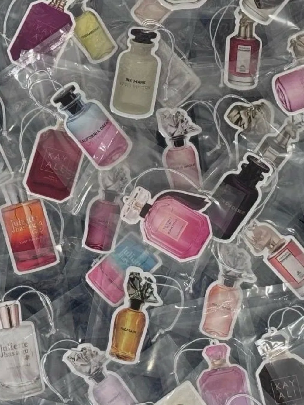 Assorted Floral & Fruity Perfume Bottle Air Freshener - Pink